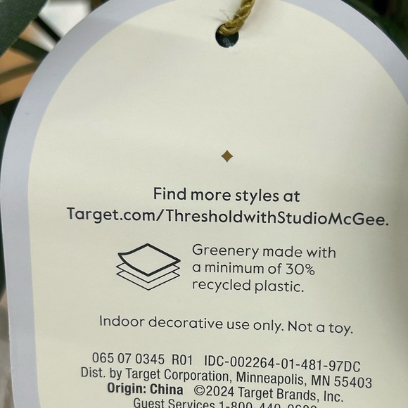 NWT Threshold with Studio McGee Pink Floral Arrangement in Vase - Picture 11 of 11